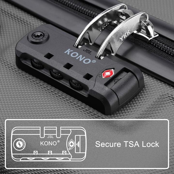 Produktbild Kono Handgepäckkoffer mit TSA-Schloss (34 l)