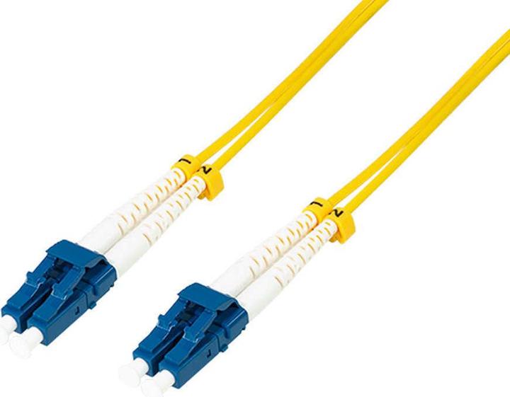 Produktbild LogiLink LWL Duplex Patchkabel, OS2, 9/125µ, LC-LC, gelb, 75 m (75 m)