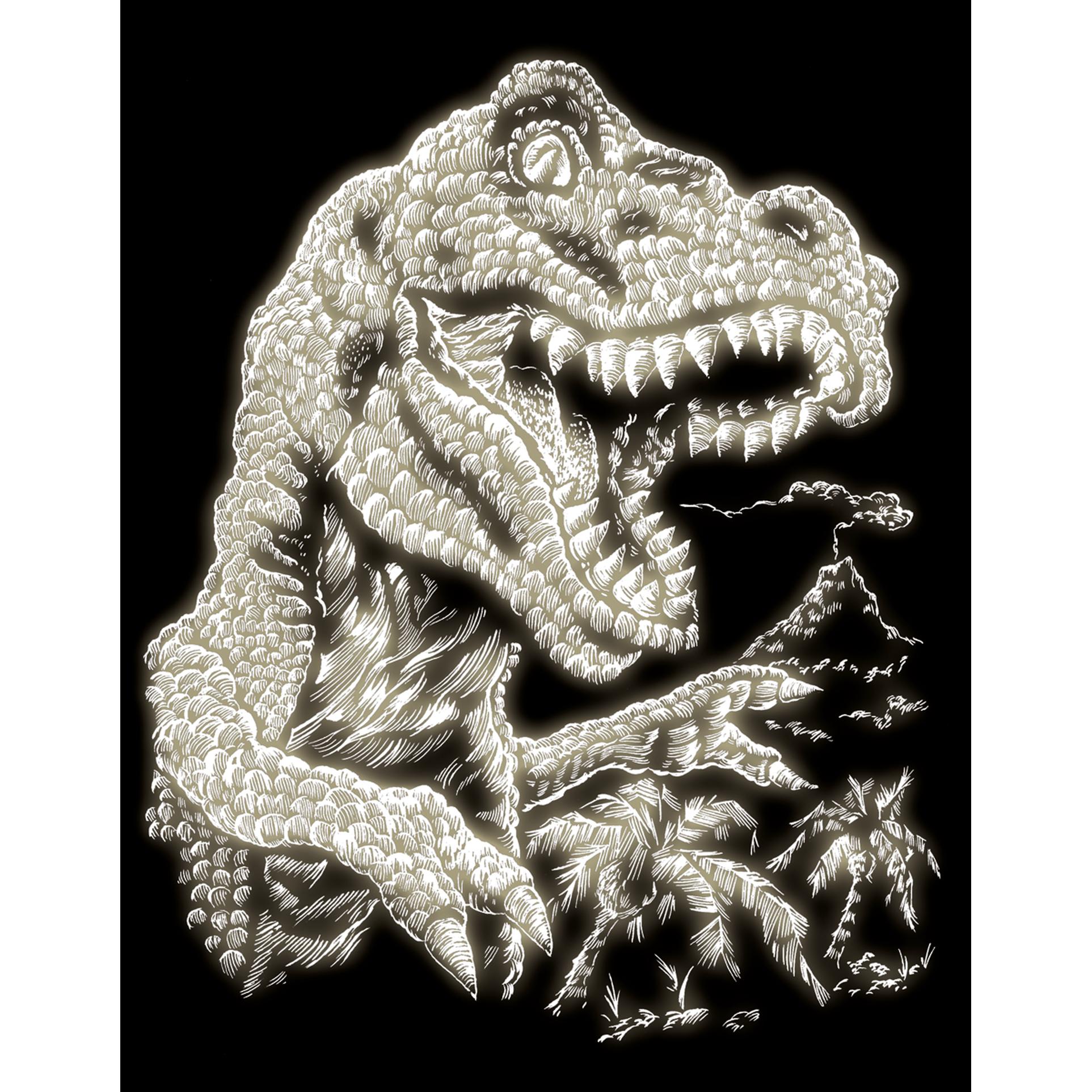 Magni Kratzbild Tyrannosaurus Rex Glow in the Dark