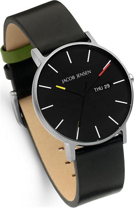 Productafbeelding Jacob Jensen - Analog Quarz 32020793 einer Grösse - schwarz (Analoog horloge, 40 mm)