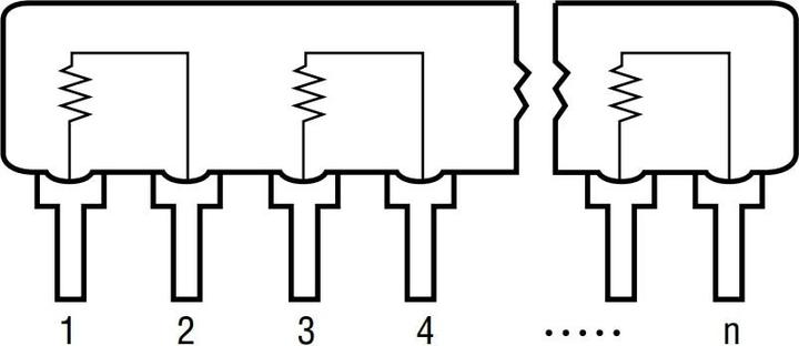 Produktbild Tancap TECHNOLOGY Widerstands-Netzwerk, 9P/8R, SIP, 10 kΩ 2%