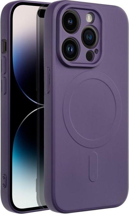 Immagine prodotto 4Kom Back panel cover OEM SILICONE MAG COVER case compatible with MagSafe for IPHONE 14 Pro dark purple (Apple iPhone 14 Pro)