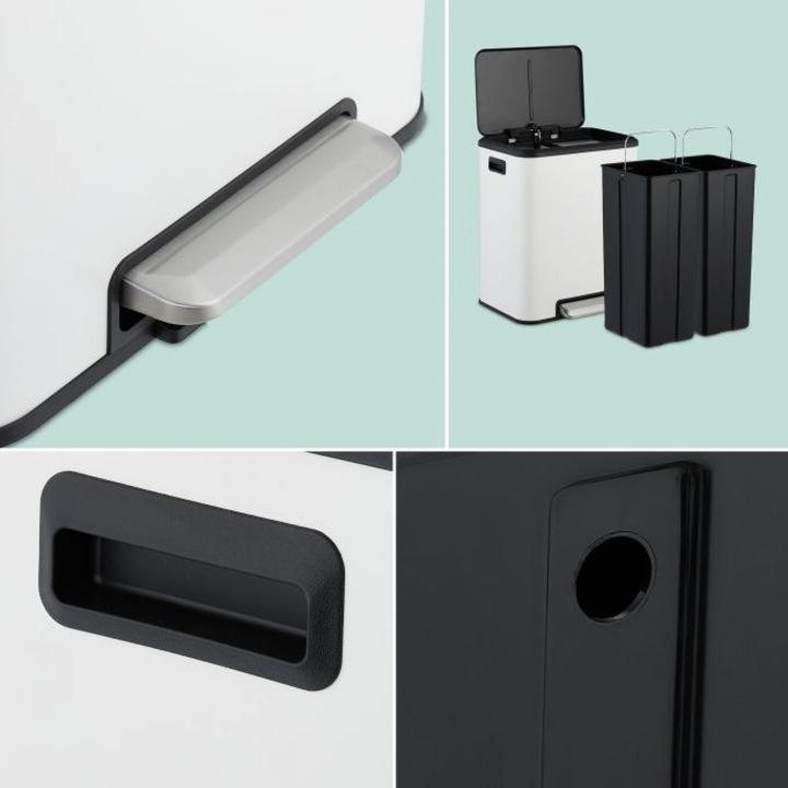 Produktbild Relaxdays Mülleimer mit 2 Fächern 2 x 15 Liter (30 l)