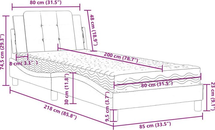 Actual product image vidaXL Emperor (80 x 200 cm)