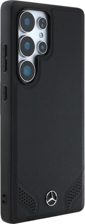 Image du produit Mercedes Leather Curved Stitches Case for Samsung Galaxy S25 Ultra - Black (Samsung Galaxy S25 Ultra)