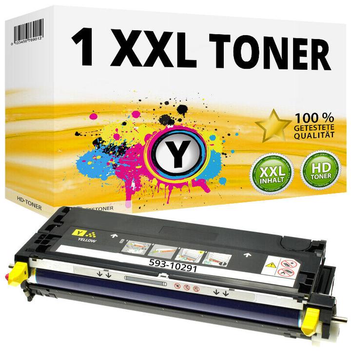 Immagine prodotto Druckfuxx 1x XXL TONER KARTUSCHE patrone 593-10291 für DELL 3130 CN DELL 3130CN Gelb