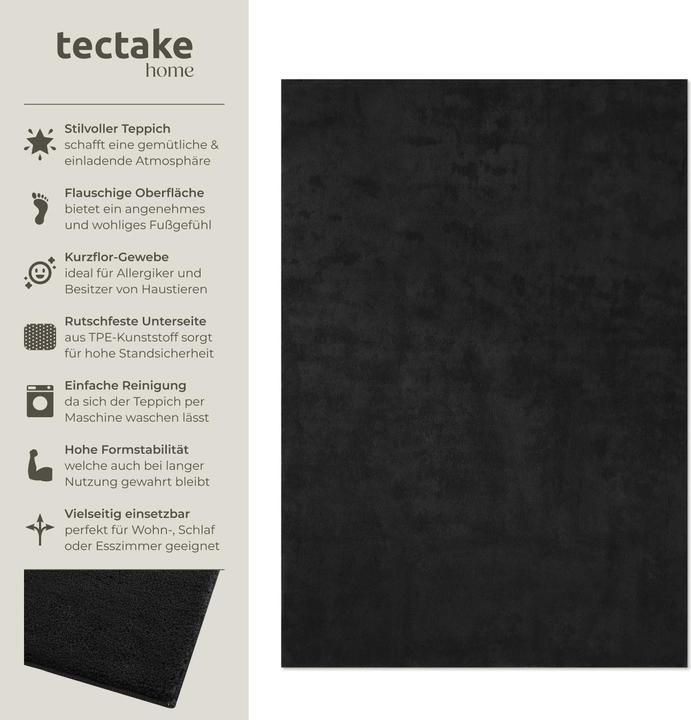 Produktbild tectake Kurzflorteppich Soft Zone (200 x 290 cm)