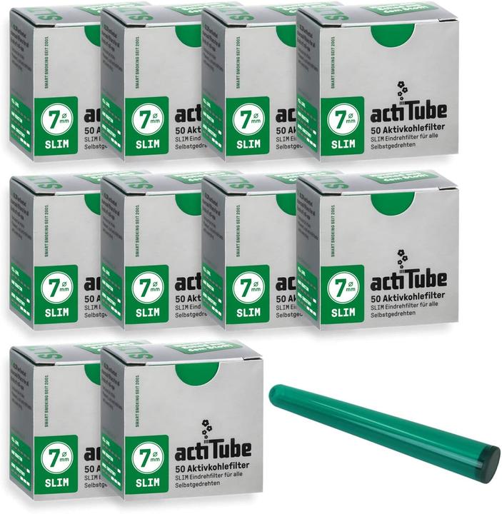 Actual product image Actitube Slim-7mm-Aktivkohlefilter (10x50=500)