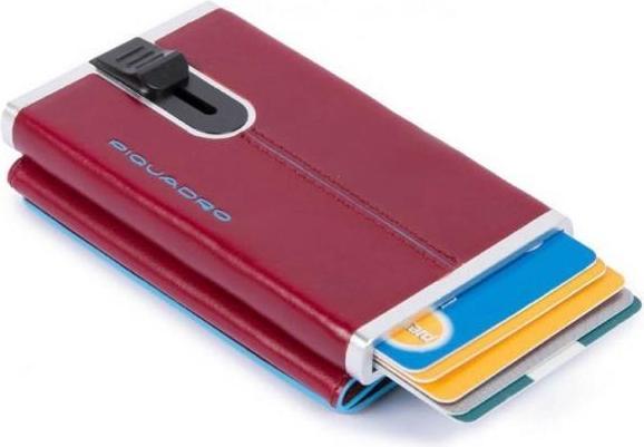 Actual product image Piquadro PP4891B2R Wallet Red Leather, Metal