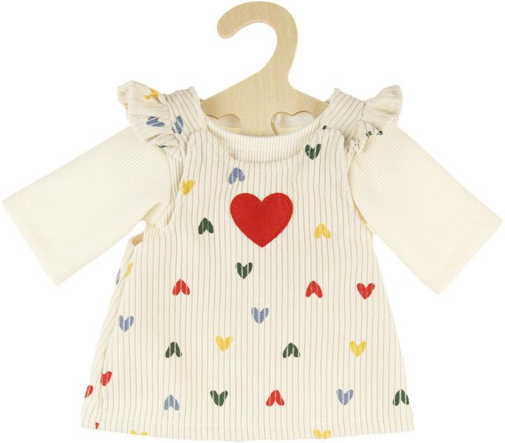 Heless Puppen-Kordkleid "Herz-Konfetti" mit T-Shirt, Gr. 35-45 cm