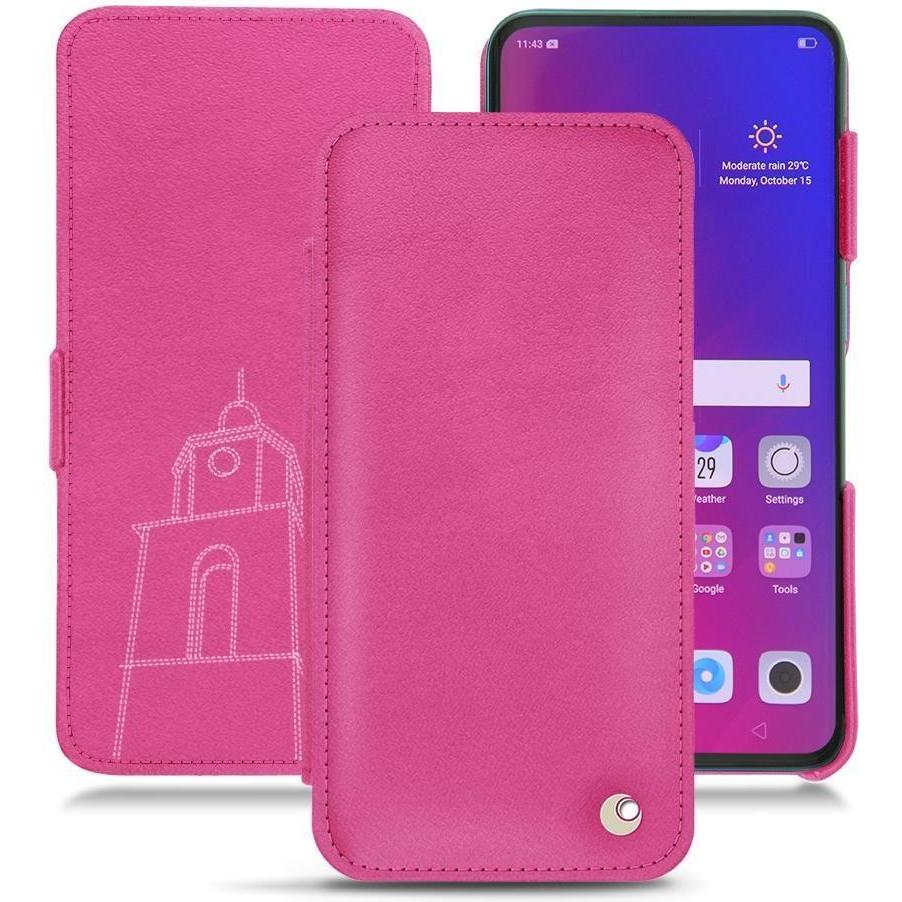 Thumbnail - Noreve Lederschutzhülle horizontal (Oppo Find X), Smartphone Hülle, Rosa