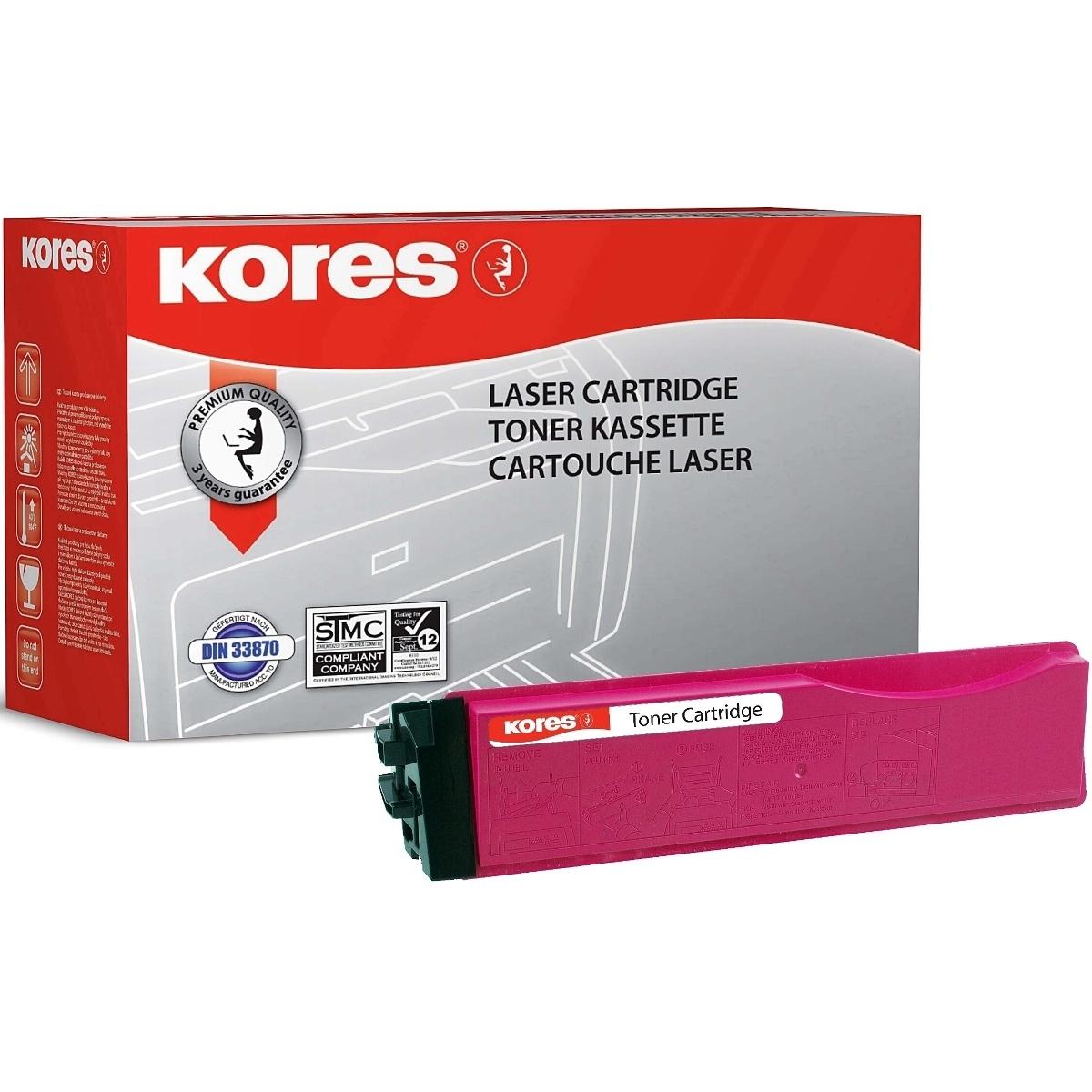 Kores, Toner, Toner für KYOCERA/mita FS-C5300 magenta Kapazitaet ca. 10.000 Seiten mit Chip - (M)