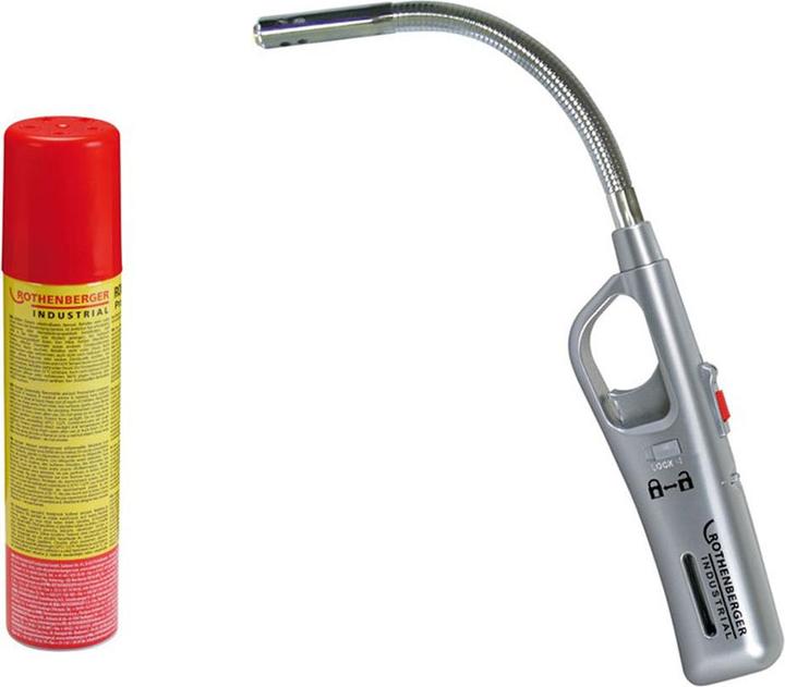 Rothenberger Industrial Gasanzünder Schwanenhals inkl. 1x Rofill Gas 100 ml