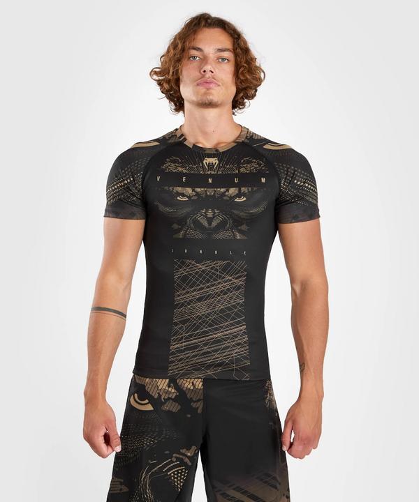 Venum Gorilla Jungle Rashguard Short Sleeves - Black/Sand (S)