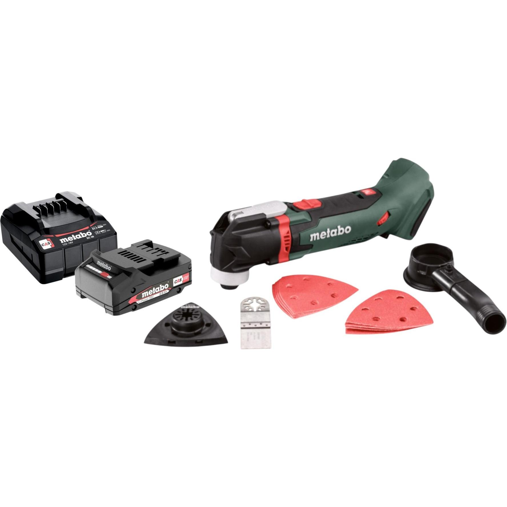 Metabo, Elettroutensile multifunzionale, MT 18 LTX Multitool a batteria 18 V OIS / Starlock + 1x batteria 2,0 Ah + caricabatteria