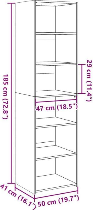 Image du produit vidaXL Highboard (50 x 41 x 185 cm)
