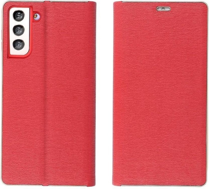 Produktbild Forcell Book case OEM LUNA Book Gold for SAMSUNG A13 5G / A04S red (Samsung Galaxy A13 5G, Samsung Galaxy A04S)