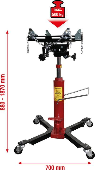 Produktbild KS Tools Hydraulik-Getriebeheber mit Tisch,500kg