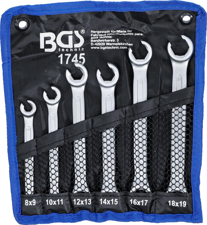 Actual product image BGS Open double ring spanner set