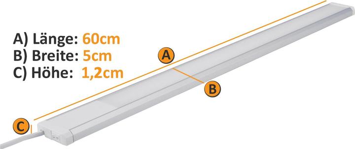 Produktbild Chilitec LED-Unterbauleuchte Comprido 600 CCT, EEK: G, 3000...6500 K, 60 cm (845 lm)