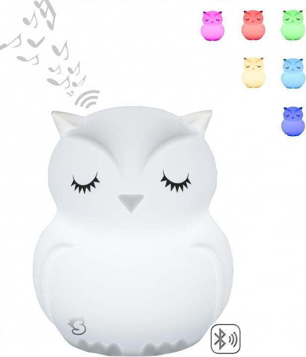MesMed Changing color silicone lamp with Bluetooth speaker Fluorescent Owl HU HU