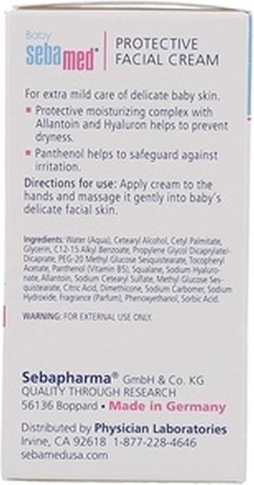 Actual product image Sebamed Baby Protective Facial Cream 50ml