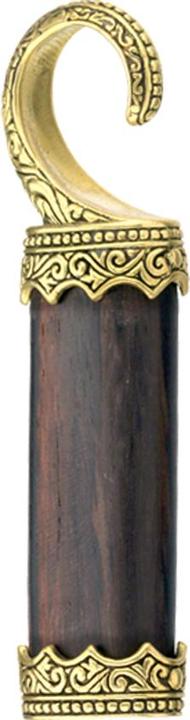 Produktbild Star Piercing Ohrgewicht vergoldet aus Narra Holz (Messing, Organisch)