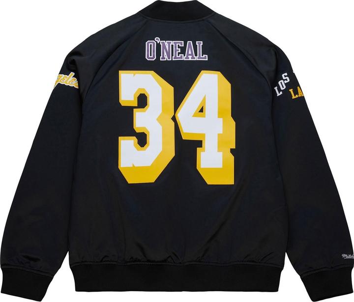 Image du produit Mitchell & Ness M&N Satin Bomber Veste - Los Angeles Lakers Shaquille O’Neal (L)