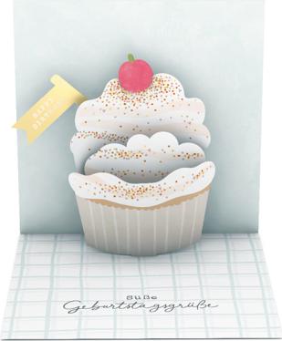 Actual product image Pop-up card - Sweet birthday greetings muffin