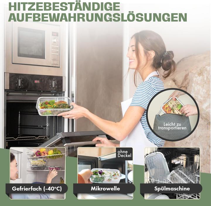 Produktbild Vorratsdosen-Set aus Glas (3-teilig, luftdicht) (0.40 l)