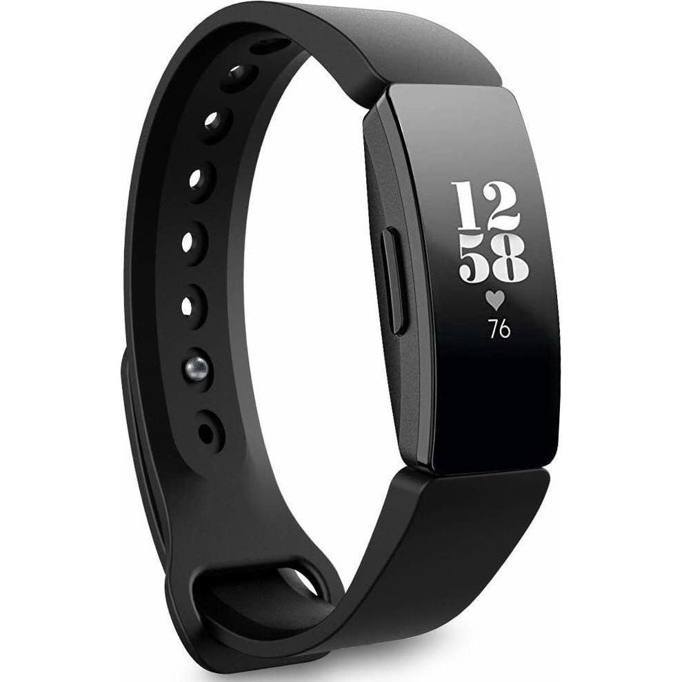Strap-it Silikon Armband (Silikon, Inspire 2), Uhrenarmband, Schwarz