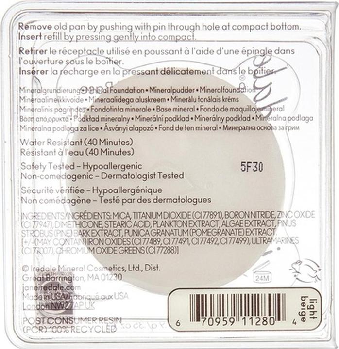 Produktbild Jane Iredale PurePressed Base SPF 20 Nachfüllpackung Light Beige 9.9g (Light Beige)