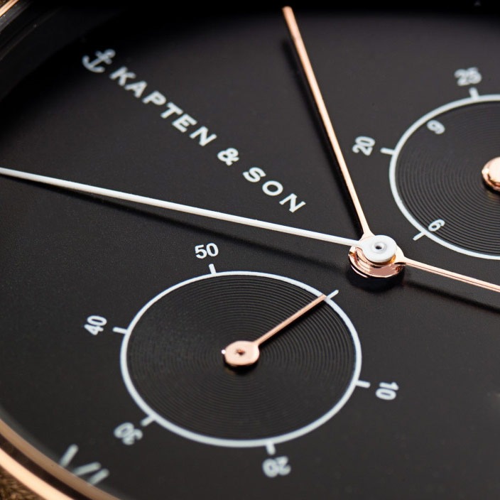 Produktbild Kapten & Son Chrono All Black Croco (Analoguhr, 40 mm)