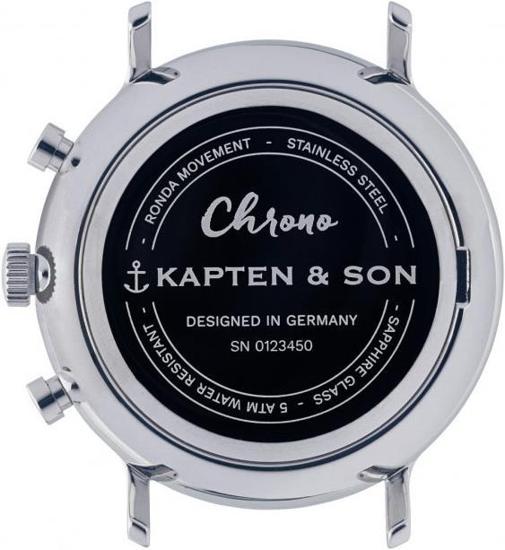 Image du produit Kapten & Son Chrono Silver Steel (Montre analogique, Swiss Made, 37 mm)