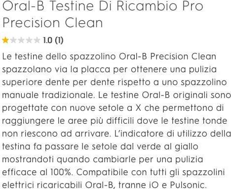 Nährwerte und Zutaten Oral-B Pro Precision Clean (10x)