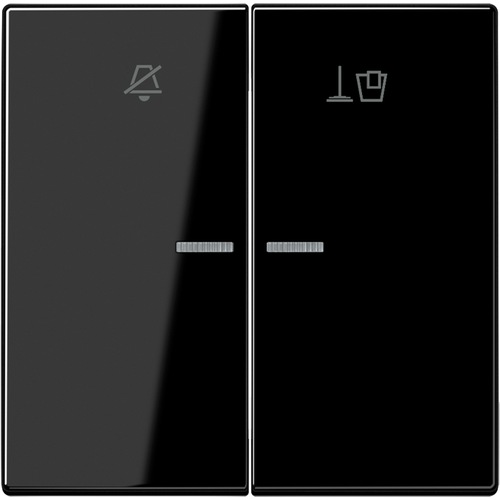 JUNG Kontrollwippe Schalter LS sw div.Symbole LSRUKO5MSW, Taster + Schalter, Schwarz