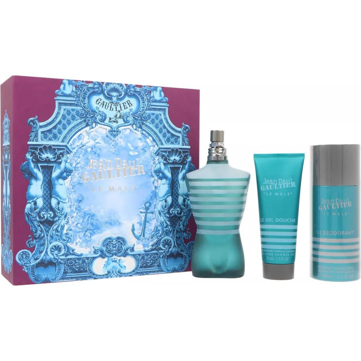Gaultier Lavanda Set Regalo Bellezza, Le Male Case 3 Pieces - A Perfect Gift Set For Men (Set Di Profumi)