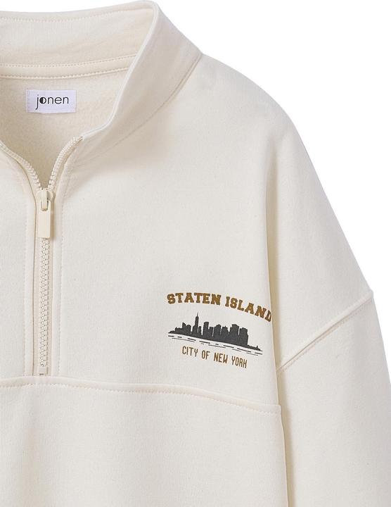 Actual product image Jonen Jungen Sweatshirt mit Troyerkragen und Recycling-Baumwolle (152)