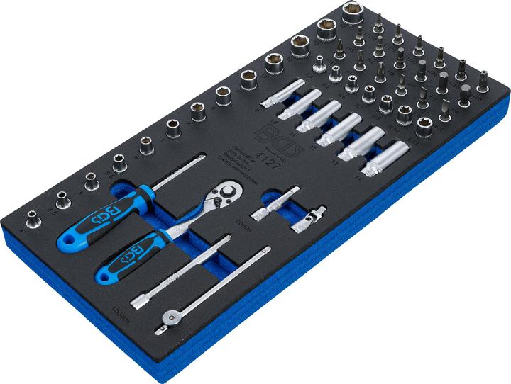 Actual product image BGS Tool Tray 1/3: Socket Set 6.3 mm (1/4 ") 50 pcs.
