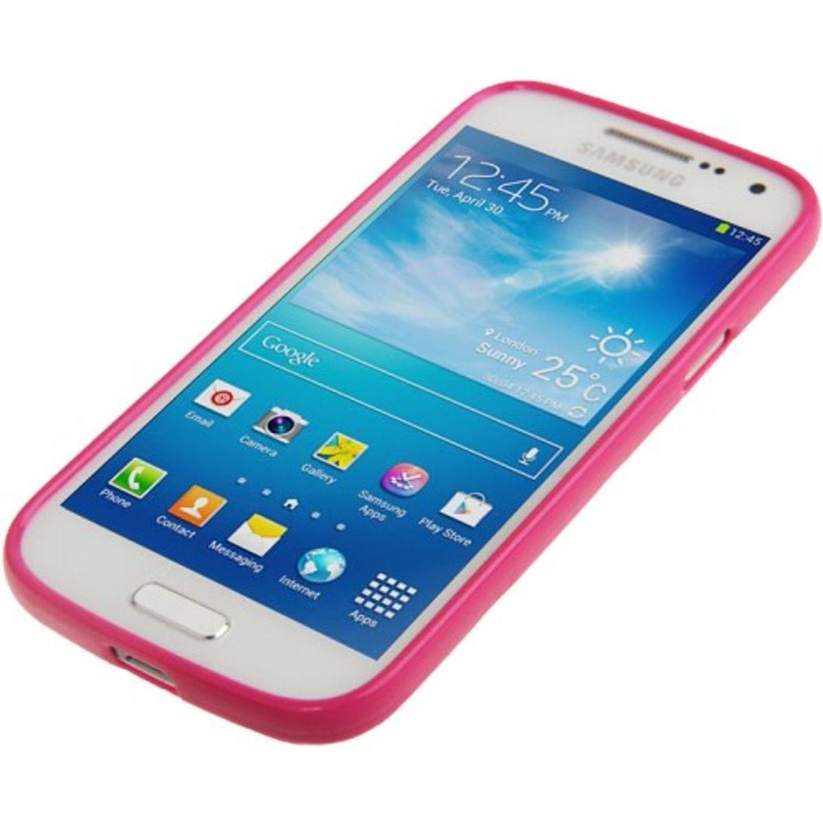 Thumbnail - König Design Schutzhülle Punkte TPU Case für Handy Samsung Galaxy S4 mini i9190 pink/weiss (Samsung Galaxy S4 mini), Sma...