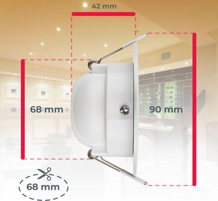 Image du produit B.K.Licht Lampes LED encastrées, set de 5, IP65, blanc, 5xPlaque LED/4,9W (480 lm)