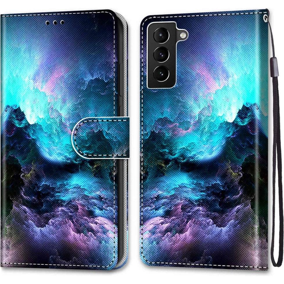Cover-Discount Galaxy S22+ - Leder Hülle Etui Nebula (Samsung Galaxy S22+), Smartphone Hülle