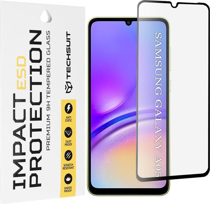 Techsuit - ESD Glass - Samsung Galaxy A05 / A05s - Black (1 Stück, Samsung Galaxy A05s)