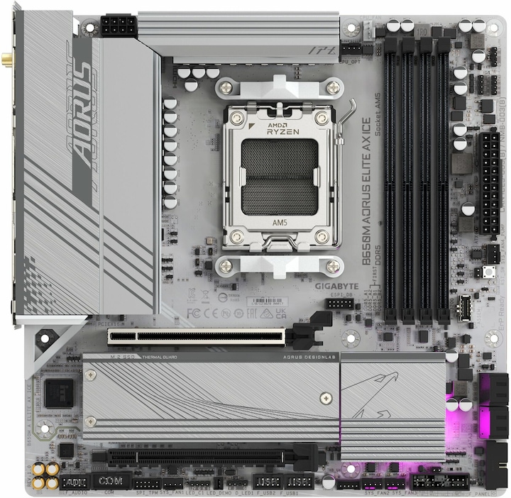 Produktbild Gigabyte B650M Aorus Elite AX ICE (AM5, AMD B650, mATX)
