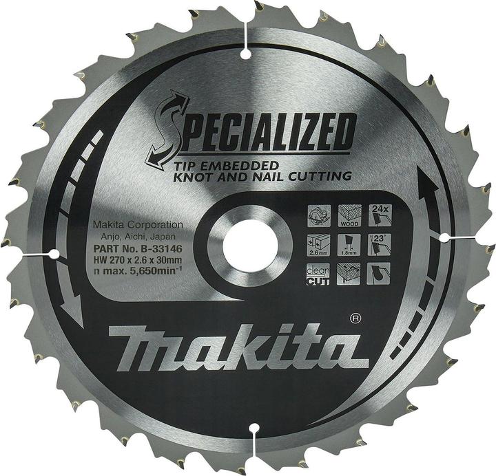 Productafbeelding Makita SPECIALIZED zaagblad 270x30x24Z
