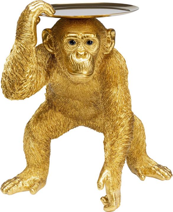 Image du produit Kare Design Figurine de décoration Butler Playing Chimp Gold 52cm