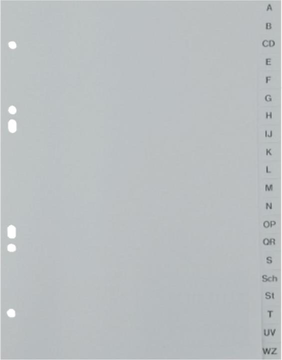 Actual product image Plastoreg Folder index PP A5 high A-Z grey