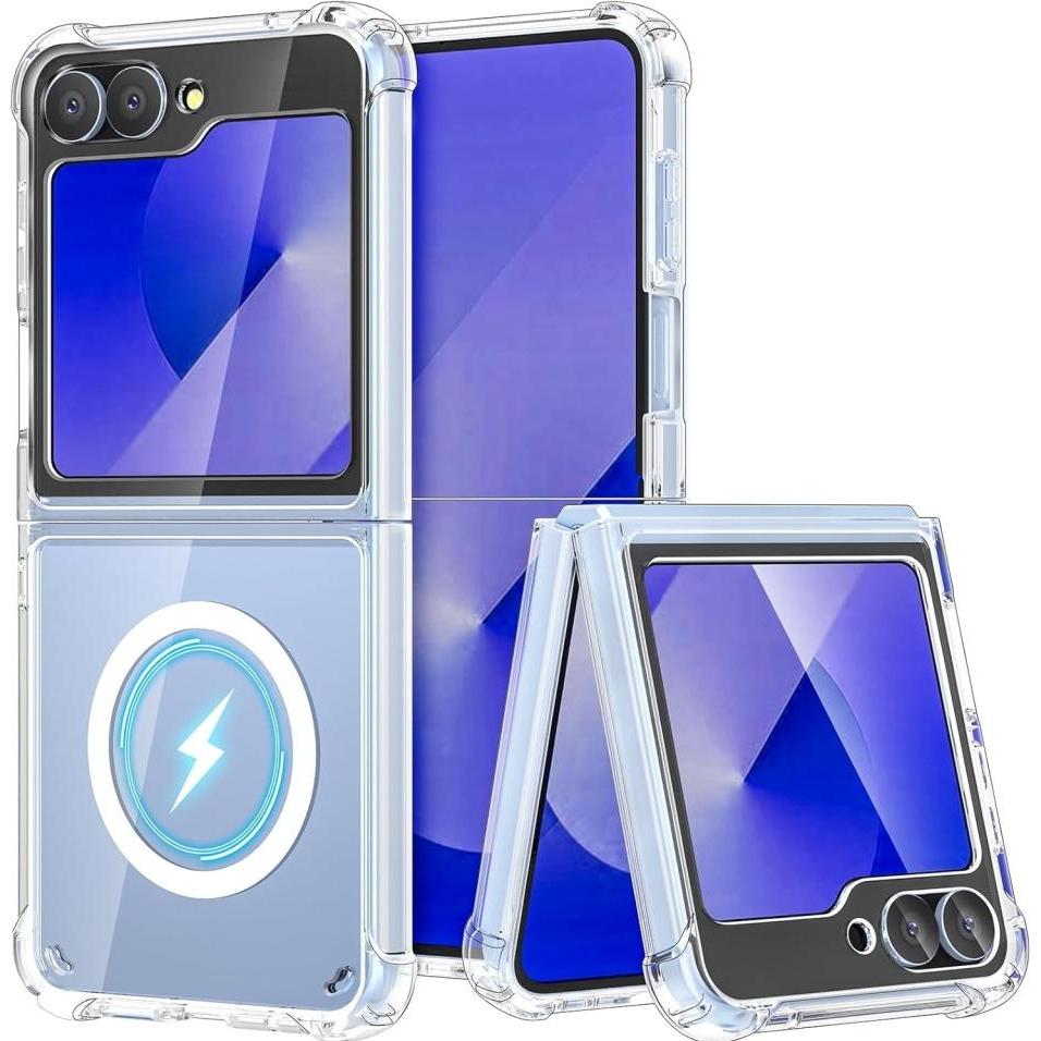 Screenguard Magnetic Samsung Galaxy Z Flip6 Clear Case MagSafe Hülle (Samsung Galaxy Z Flip6), Smartphone Hülle, Transpa...