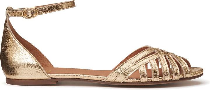 Actual product image La Redoute Collections Leather sandals with ankle strap (38)