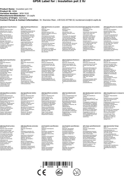 Produktbild Ich-zapfe Isolierkanne 2 ltr (2 l)